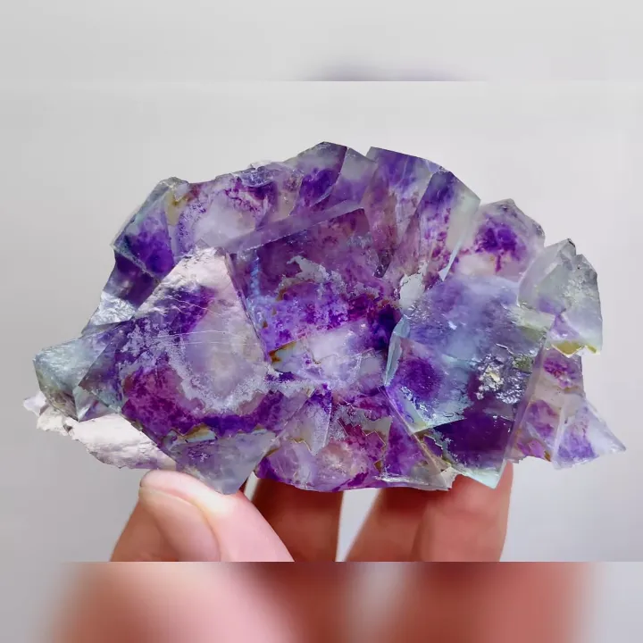 Natural Purple Phantom Fluorite, Mineral Specimen: Inner Mongolia,China (90*50*30MM) - image 4
