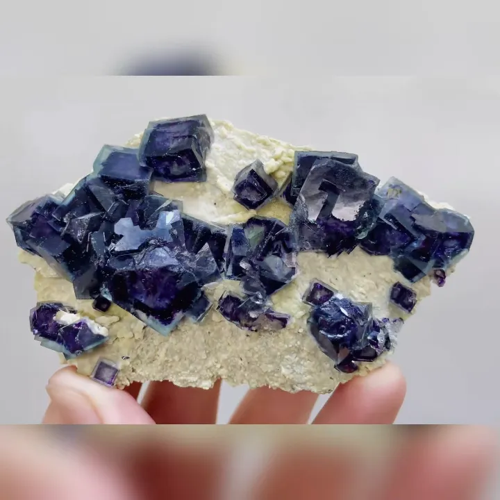 Natural Purple Phantom Fluorite, Mineral Specimen: Inner Mongolia,China (90*55*25MM) - image 2