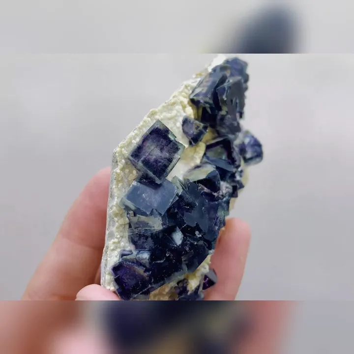 Natural Purple Phantom Fluorite, Mineral Specimen: Inner Mongolia,China (90*55*25MM) - image 3