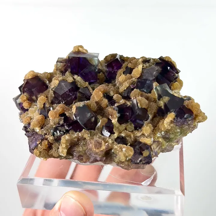 Natural Purple Phantom Fluorite, Mineral Specimen: Inner Mongolia,China (95*60*35MM) image