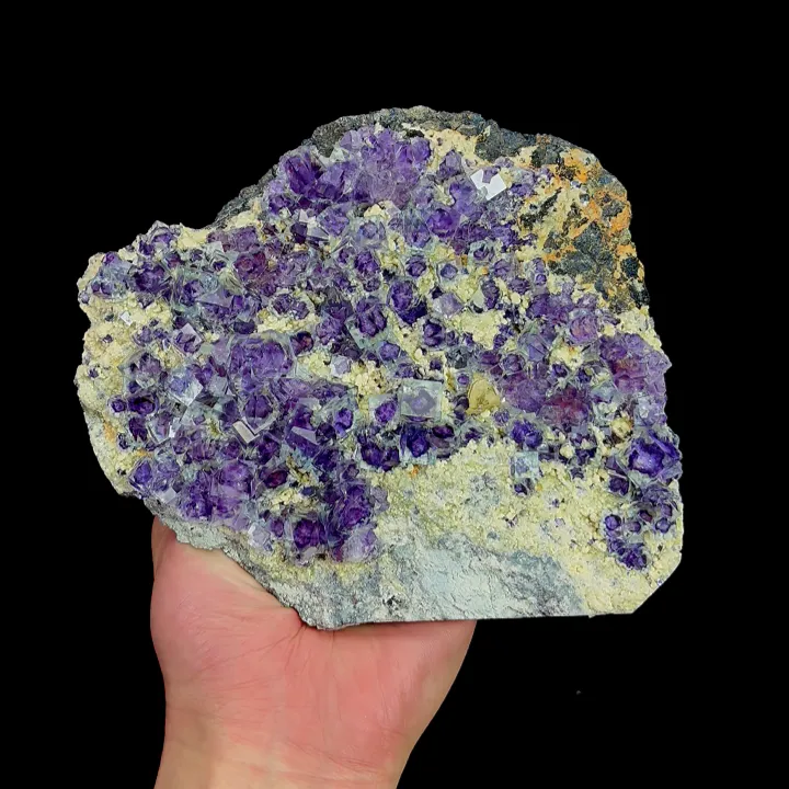 Natural Purple Phantom Fluorite, Mineral Specimen: Yindu,Inner Mongolia (10*150*35MM) image