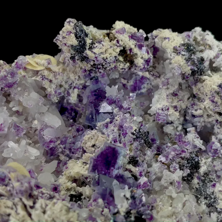 Natural Purple Phantom Fluorite, Mineral Specimen: Yindu,Inner Mongolia (125*90*40MM) - image 3
