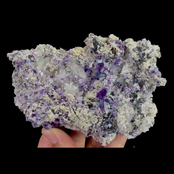 Natural Purple Phantom Fluorite, Mineral Specimen: Yindu,Inner Mongolia (125*90*40MM) - image 4