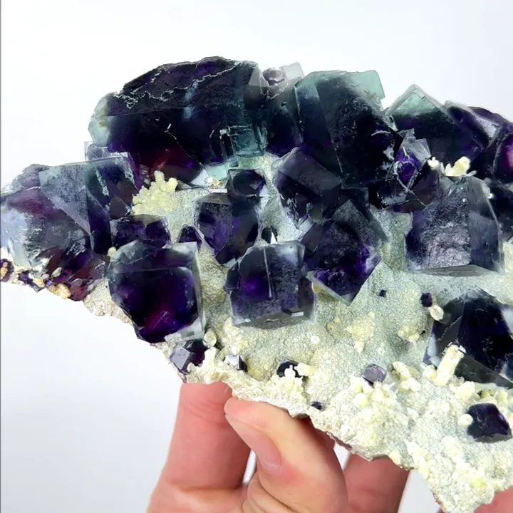 Natural Purple Phantom Fluorite, Mineral Specimen: Yindu,Inner Mongolia (145*100*35MM) - image 5