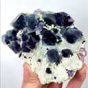 Natural Purple Phantom Fluorite, Mineral Specimen: Yindu,Inner Mongolia (145*100*35MM) - image 4