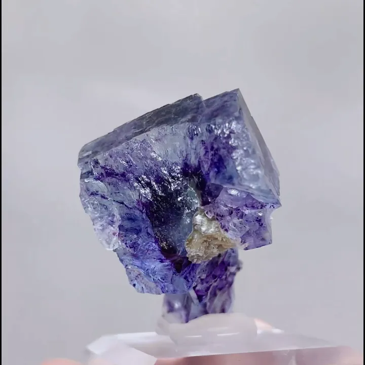 Natural Purple Phantom Fluorite, Mineral Specimen: Yindu,Inner Mongolia (20*15*30mm) - image 4