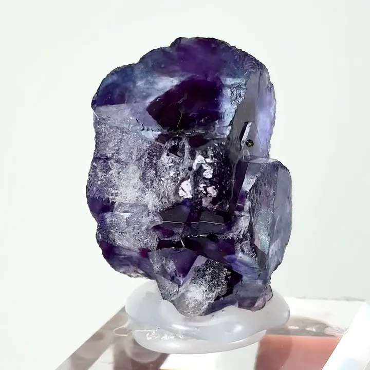 Natural Purple Phantom Fluorite, Mineral Specimen: Yindu,Inner Mongolia (20*20*30MM) - image 3