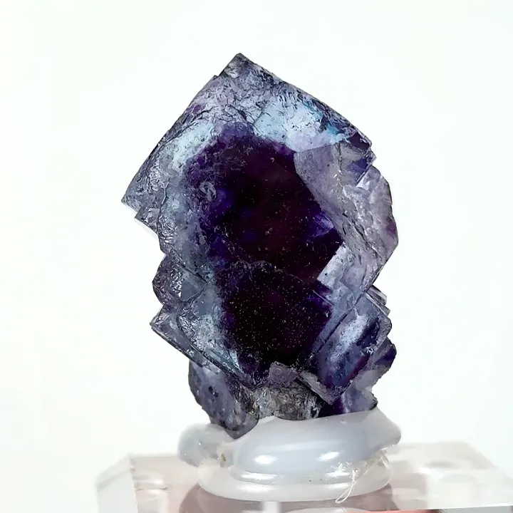 Natural Purple Phantom Fluorite, Mineral Specimen: Yindu,Inner Mongolia (20*20*30MM) - image 4