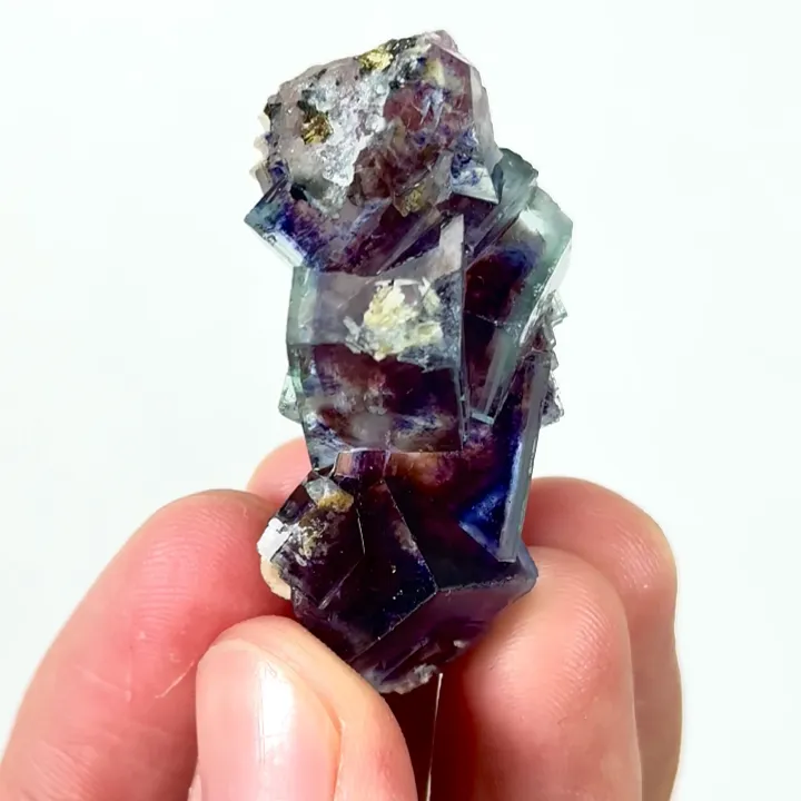 Natural Purple Phantom Fluorite, Mineral Specimen: Yindu,Inner Mongolia (20*40*15MM) - image 3