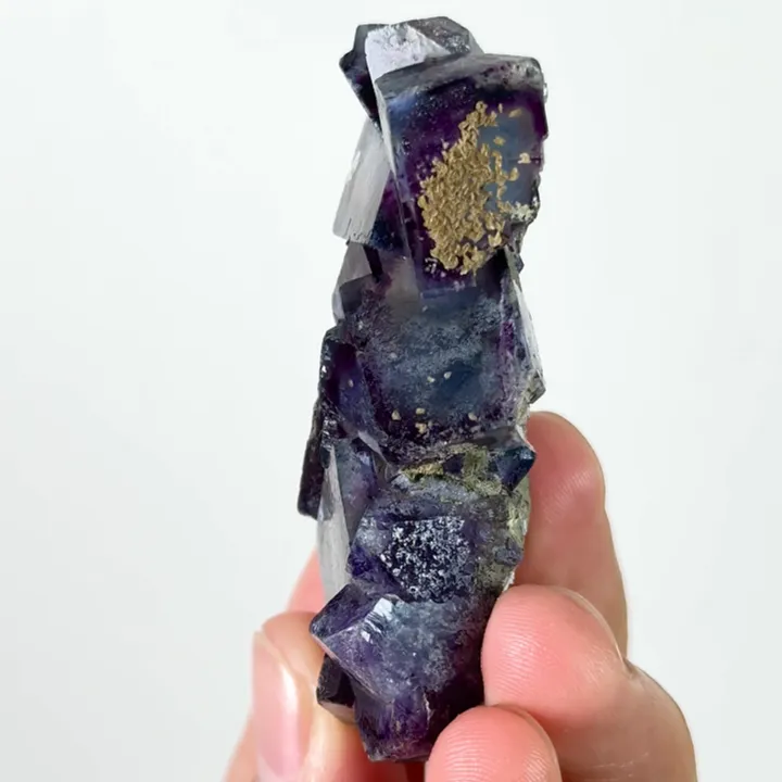 Natural Purple Phantom Fluorite, Mineral Specimen: Yindu,Inner Mongolia (30*60*20MM) - image 3