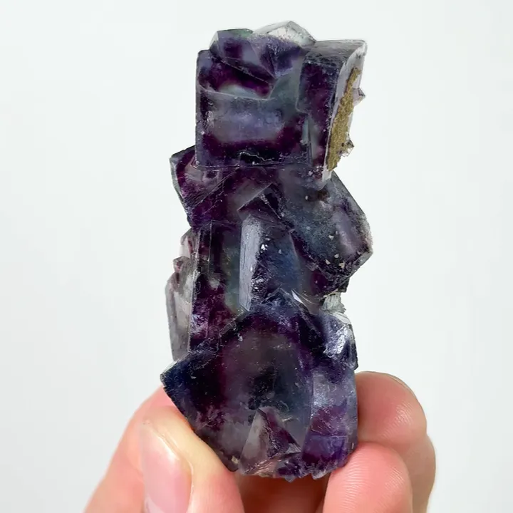 Natural Purple Phantom Fluorite, Mineral Specimen: Yindu,Inner Mongolia (30*60*20MM) image