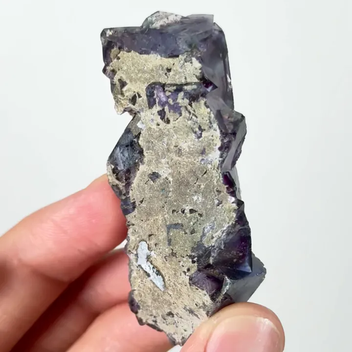 Natural Purple Phantom Fluorite, Mineral Specimen: Yindu,Inner Mongolia (30*60*20MM) - image 4