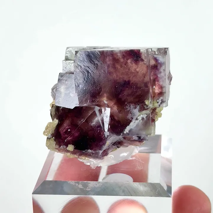 Natural Purple Phantom Fluorite, Mineral Specimen: Yindu,Inner Mongolia (35*25*30MM) - image 4