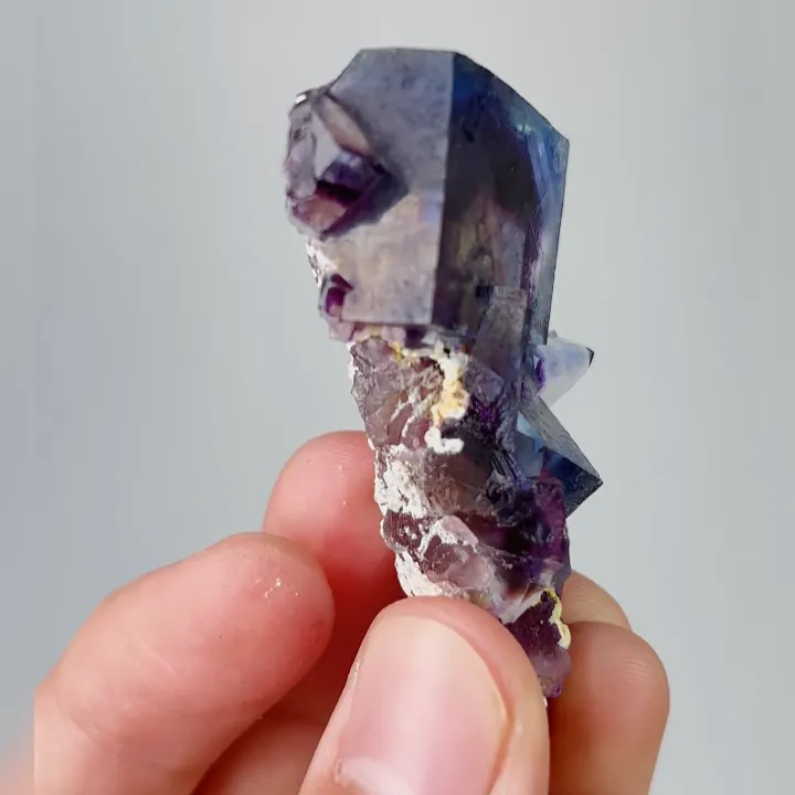 Natural Purple Phantom Fluorite, Mineral Specimen: Yindu,Inner Mongolia (35*55*15MM) - image 2