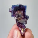 Natural Purple Phantom Fluorite, Mineral Specimen: Yindu,Inner Mongolia (35*55*15MM) - image 1