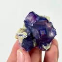 Natural Purple Phantom Fluorite, Mineral Specimen: Yindu,Inner Mongolia (40*40*25MM) - image 2