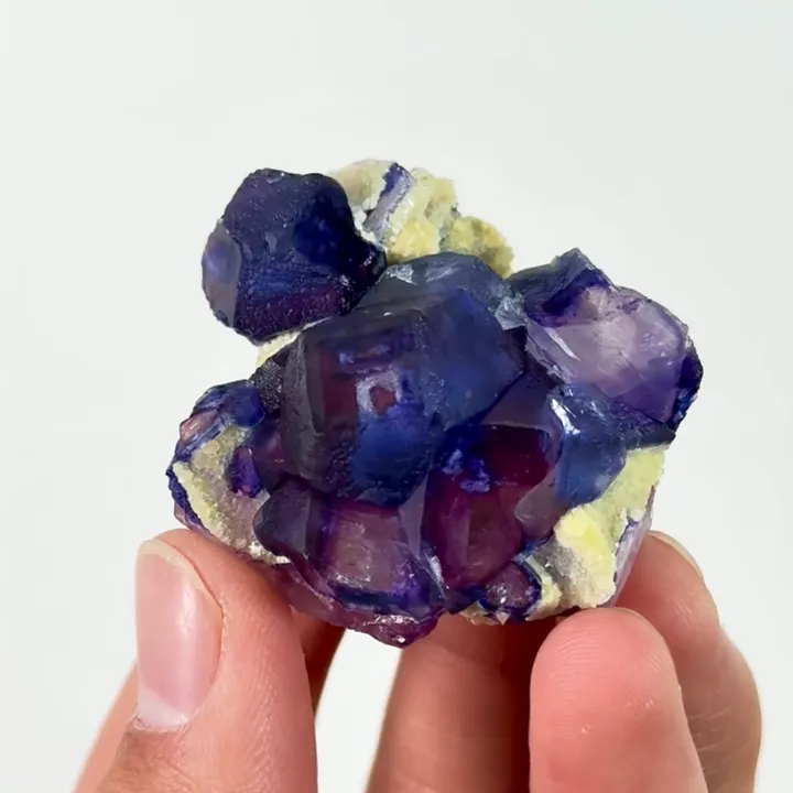 Natural Purple Phantom Fluorite, Mineral Specimen: Yindu,Inner Mongolia (40*40*25MM) - image 3