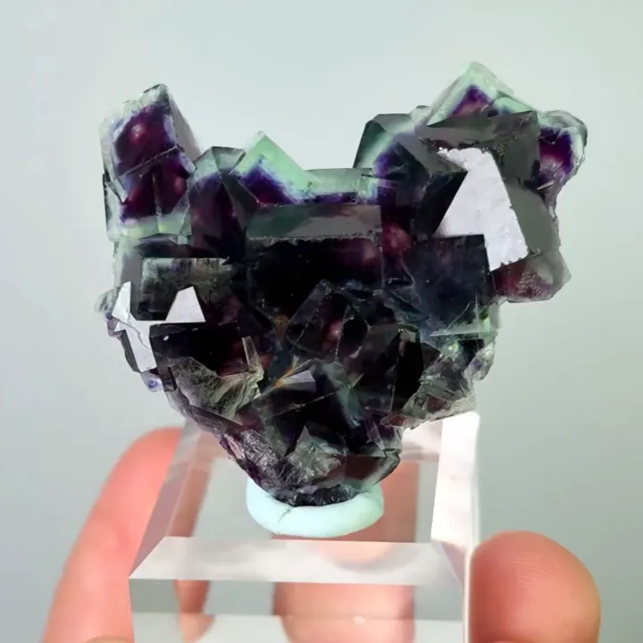 Natural Purple Phantom Fluorite, Mineral Specimen: Yindu,Inner Mongolia (45*40*10MM) - image 4