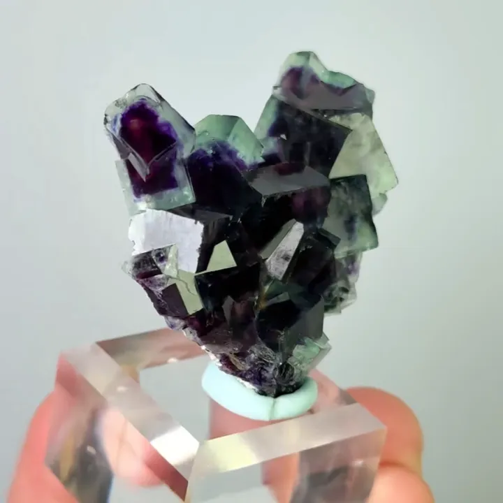 Natural Purple Phantom Fluorite, Mineral Specimen: Yindu,Inner Mongolia (45*40*10MM) - image 3