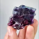 Natural Purple Phantom Fluorite, Mineral Specimen: Yindu,Inner Mongolia (45*50*25MM) - image 4