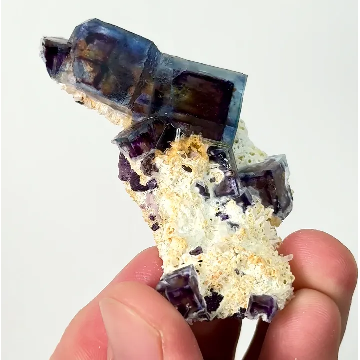 Natural Purple Phantom Fluorite, Mineral Specimen: Yindu,Inner Mongolia (45*55*10MM) - image 4