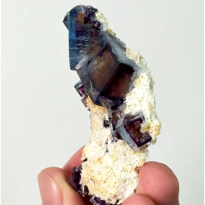 Natural Purple Phantom Fluorite, Mineral Specimen: Yindu,Inner Mongolia (45*55*10MM) - image 3