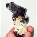 Natural Purple Phantom Fluorite, Mineral Specimen: Yindu,Inner Mongolia (45*55*10MM) - image 2