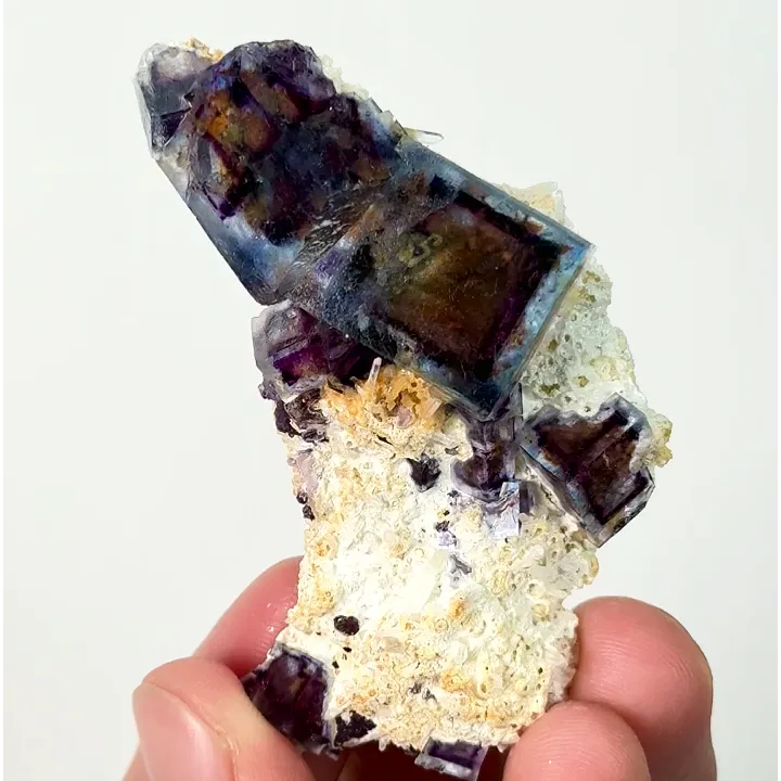 Natural Purple Phantom Fluorite, Mineral Specimen: Yindu,Inner Mongolia (45*55*10MM) - image 5
