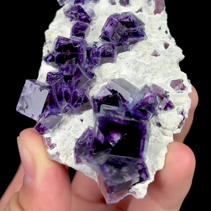 Natural Purple Phantom Fluorite, Mineral Specimen: Yindu,Inner Mongolia (55*105*55MM) - image 3