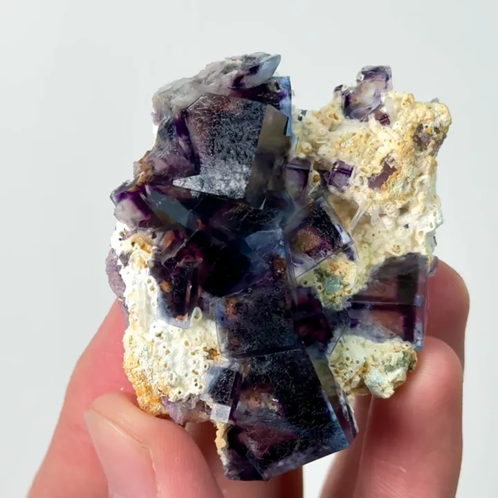 Natural Purple Phantom Fluorite, Mineral Specimen: Yindu,Inner Mongolia (55*45*20MM) - image 3