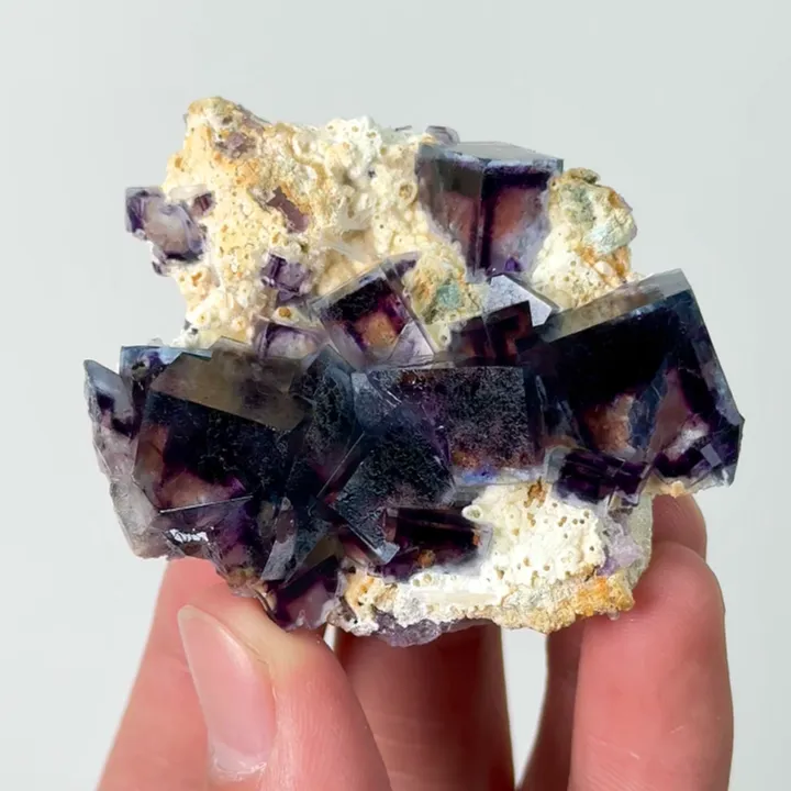 Natural Purple Phantom Fluorite, Mineral Specimen: Yindu,Inner Mongolia (55*45*20MM) - image 2