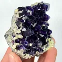 Natural Purple Phantom Fluorite, Mineral Specimen: Yindu,Inner Mongolia (60*60*25MM) - image 2