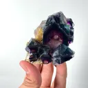 Natural Purple Phantom Fluorite, Mineral Specimen: Yindu,Inner Mongolia (60*60*40MM) - image 3