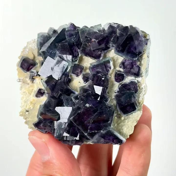 Natural Purple Phantom Fluorite, Mineral Specimen: Yindu,Inner Mongolia (70*55*25MM) - image 3
