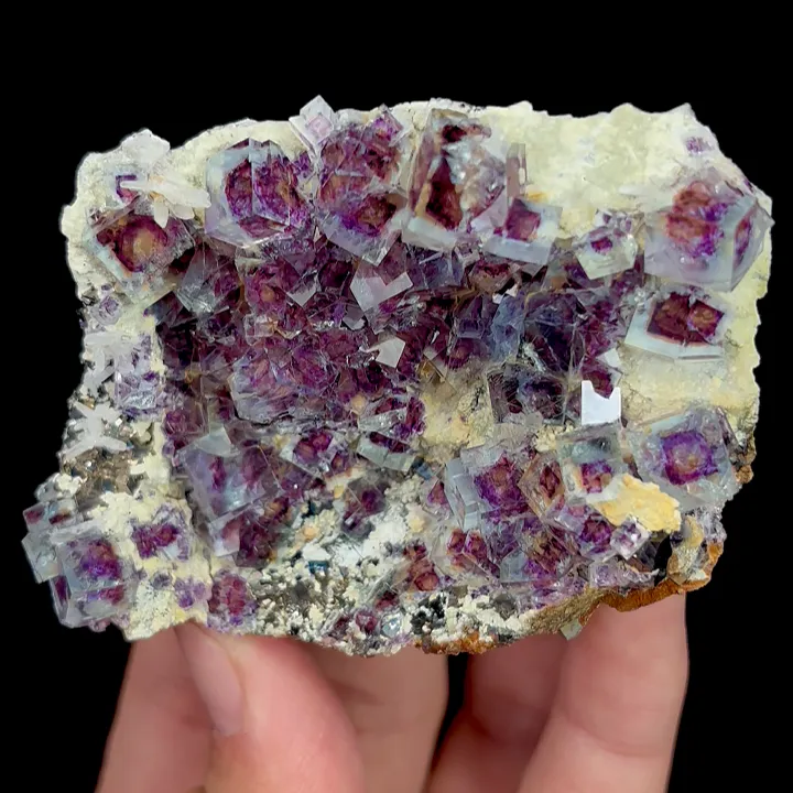 Natural Purple Phantom Fluorite, ,Mineral Specimen: Yindu,Inner Mongolia (70*55*30MM) image