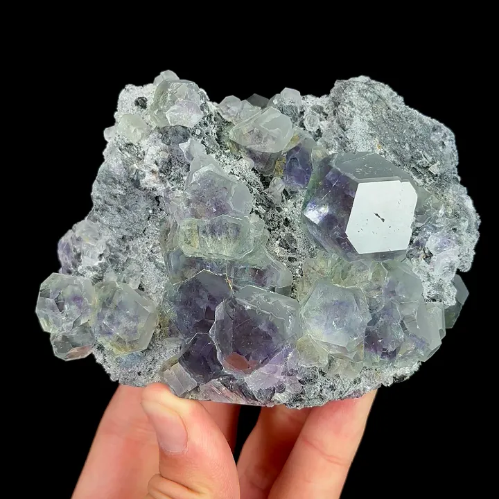 Natural Purple Phantom Fluorite, Mineral Specimen:Fujian,China (110*70*70MM) image