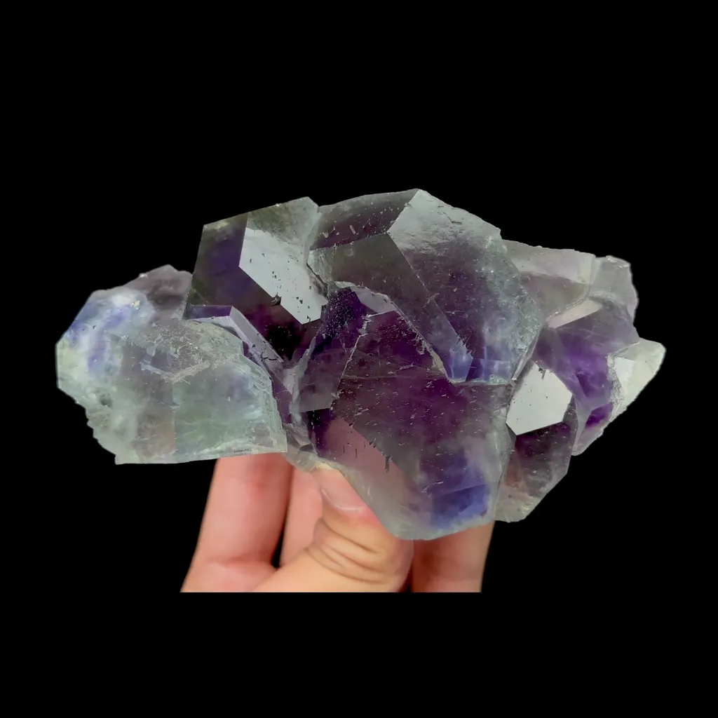 Natural Purple Phantom Fluorite, Mineral Specimen:Fujian,China (120*60*55MM) image