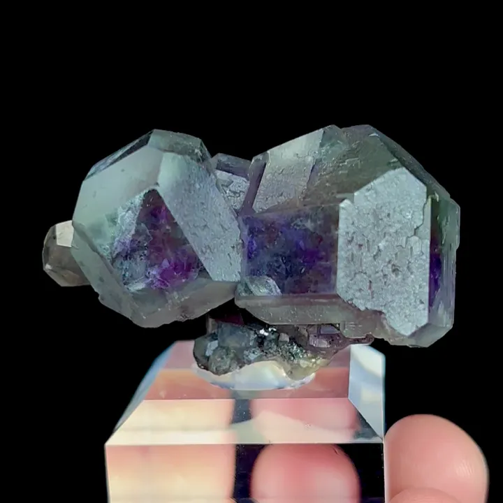 Natural Purple Phantom Fluorite, Mineral Specimen:Fujian,China (45*30*30MM) image