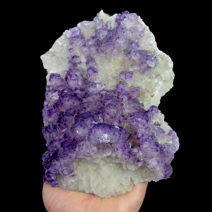 Natural Purple Phantom Fluorite, Mineral Specimen:Henan (125*160*60MM) image