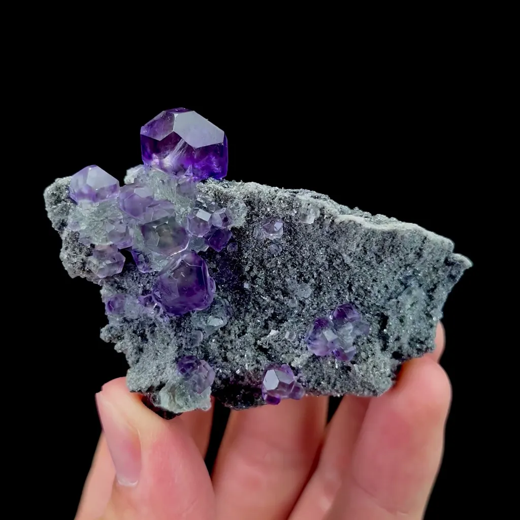 Natural Purple Phantom Fluorite Mineral Specimen,High Quality Specimen,FUJIAN,CHINA(59*42*27mm) image