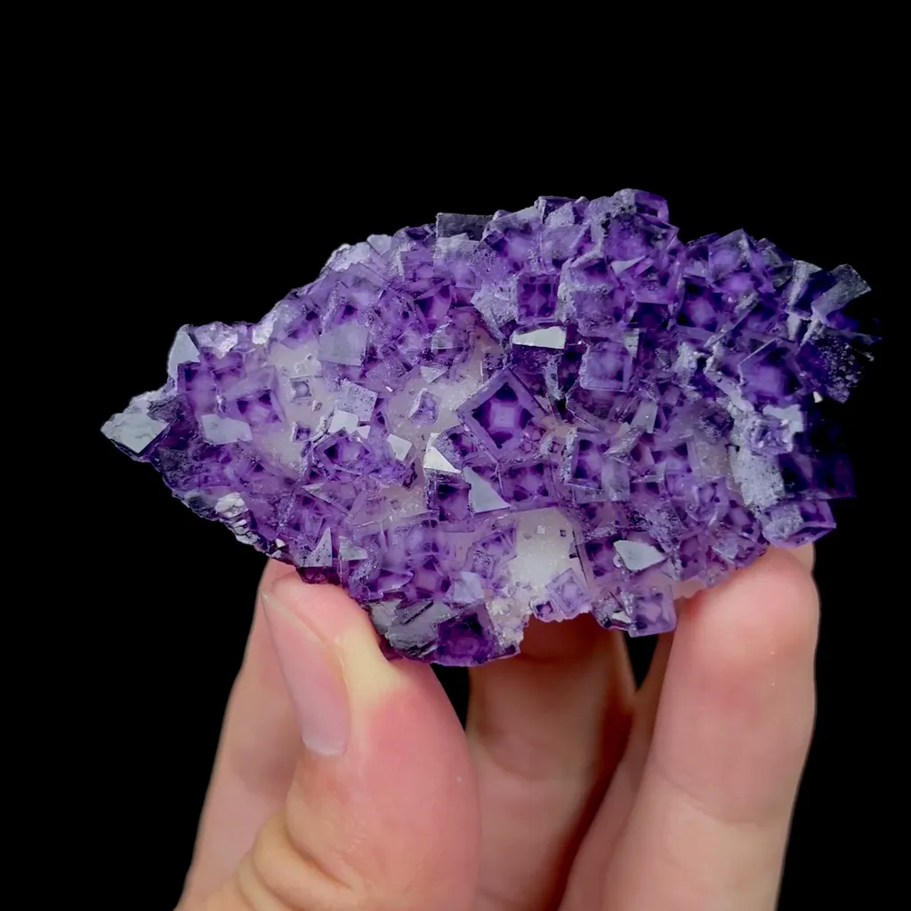 Natural Purple Phantom Fluorite Mineral Specimen,High Quality Specimen,HENAN,CHINA(67*40*20mm) image