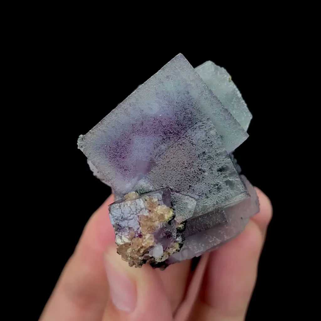 Natural Purple Phantom Fluorite Mineral Specimen,High Quality Specimen,YAO GANG XIAN,HUNAN,CHINA(40*40*40mm) image