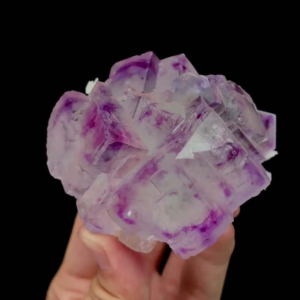 Natural Purple Phantom Fluorite Mineral Specimen,High Quality Specimen,YaoGangXian,HuNan,CHINA(82*73*49mm) image