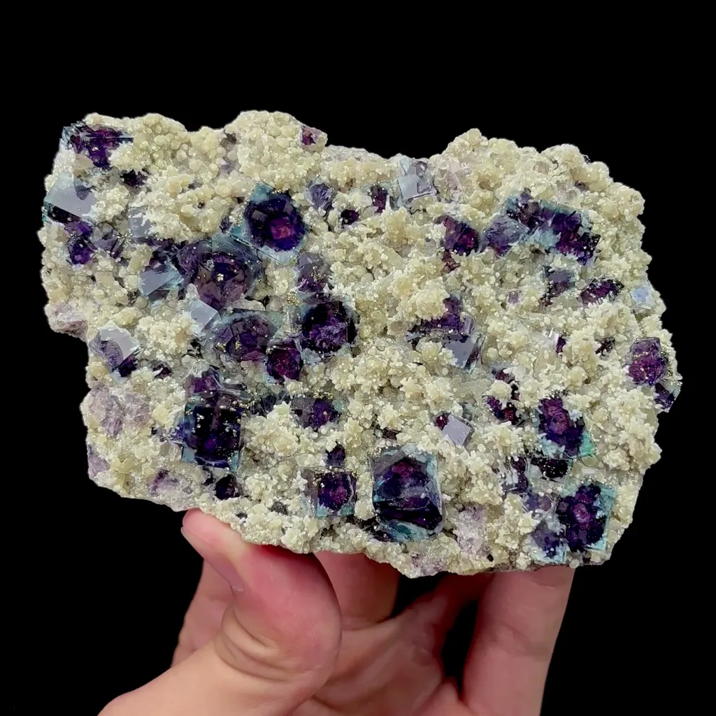 Natural Purple Phantom Fluorite Mineral Specimen,High Quality Specimen,YINDU,INNER MONGOLIA,CHINA(115*79*27mm) image
