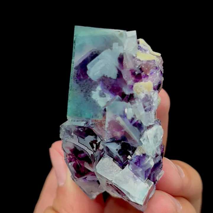 Natural Purple Phantom Fluorite Mineral Specimen,High Quality Specimen,YINDU,INNER MONGOLIA,CHINA(50*35*30mm) image