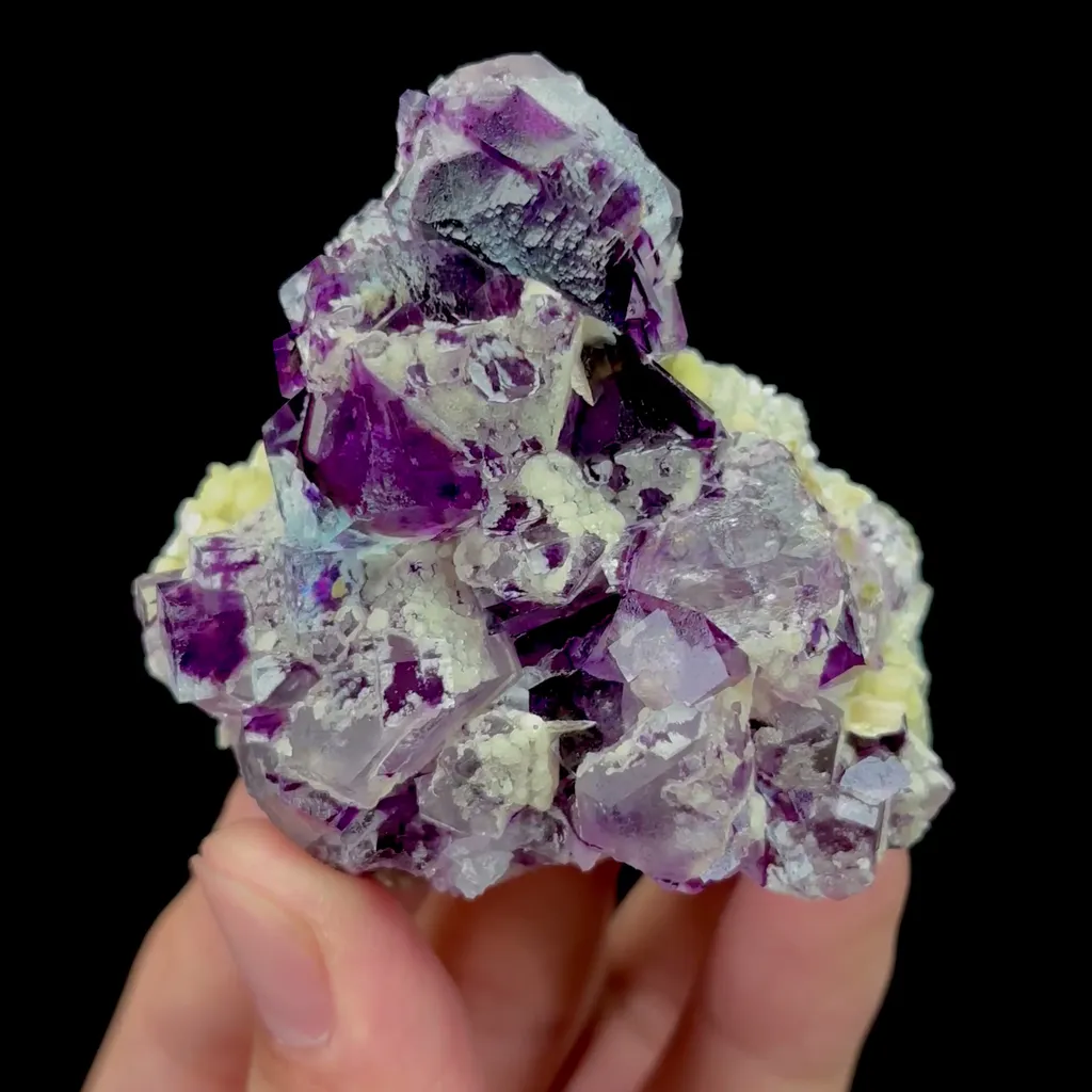 Natural Purple Phantom Fluorite Mineral Specimen,High Quality Specimen,YINDU,INNER MONGOLIA,CHINA(60*60*24mm) image