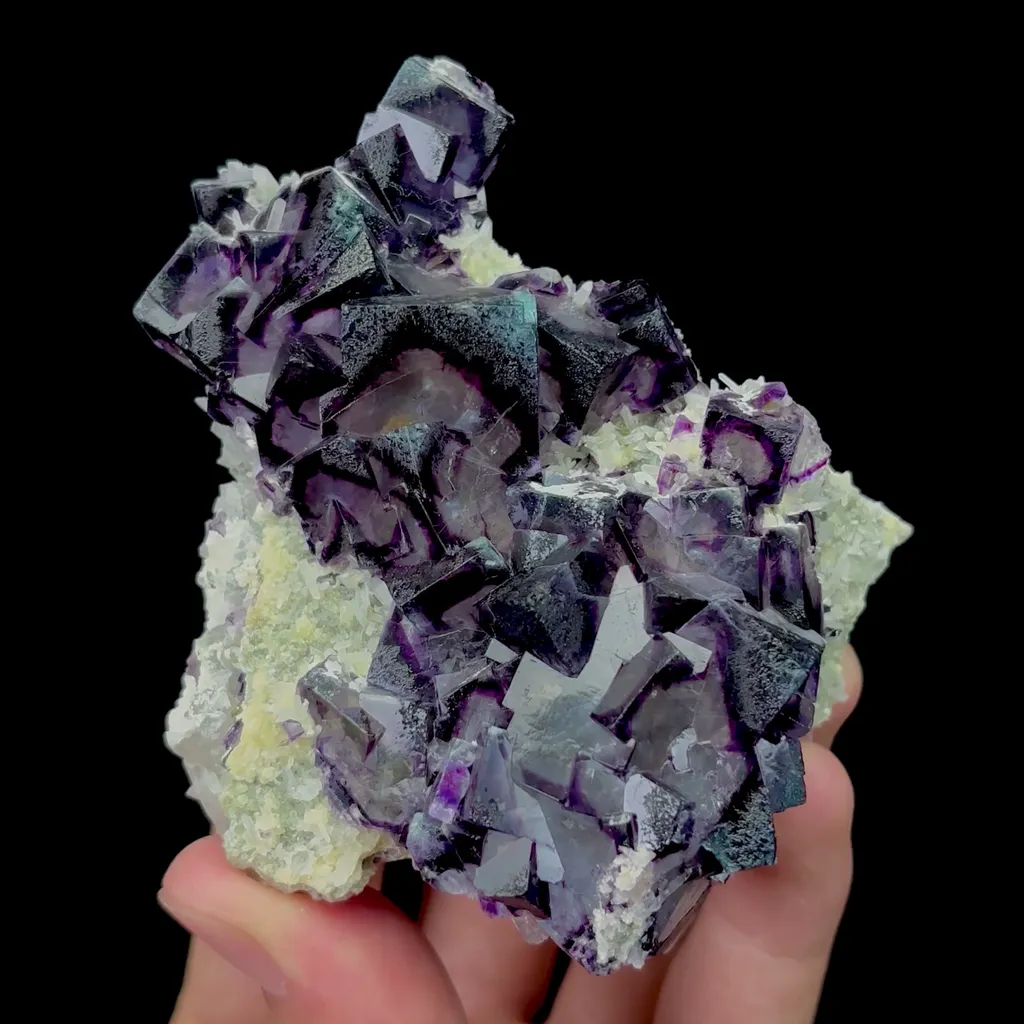 Natural Purple Phantom Fluorite Mineral Specimen,High Quality Specimen,YINDU,INNER MONGOLIA,CHINA(78*90*40mm) - image 4