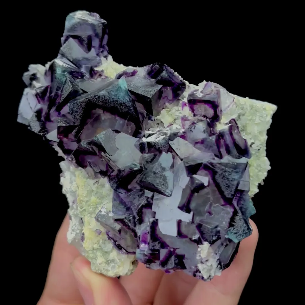Natural Purple Phantom Fluorite Mineral Specimen,High Quality Specimen,YINDU,INNER MONGOLIA,CHINA(78*90*40mm) - image 2