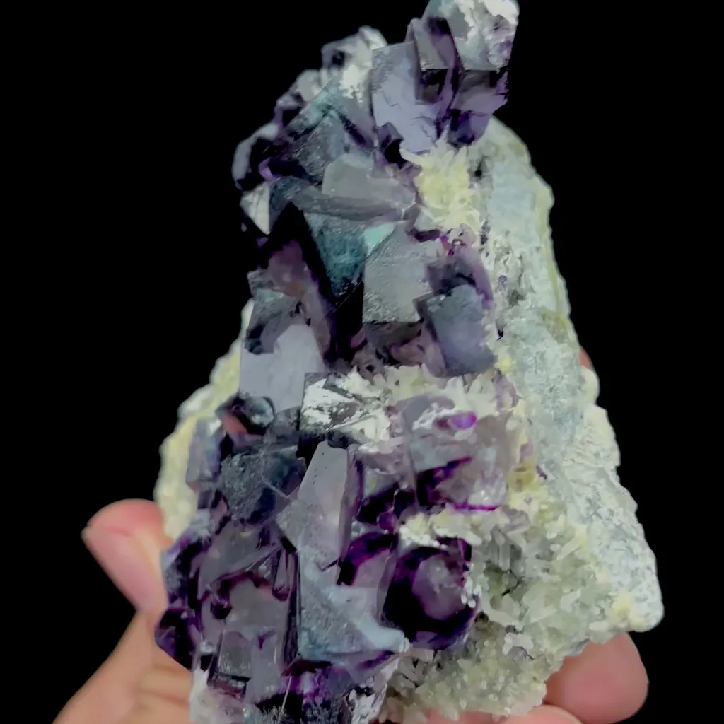 Natural Purple Phantom Fluorite Mineral Specimen,High Quality Specimen,YINDU,INNER MONGOLIA,CHINA(78*90*40mm) - image 3