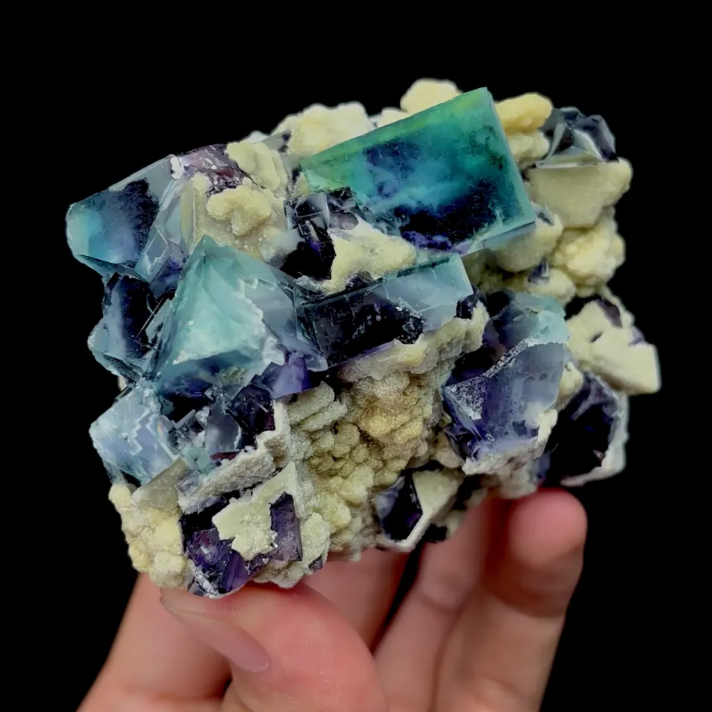 Natural Purple Phantom Fluorite Mineral Specimen,High Quality Specimen,YINDU,INNER MONGOLIA,CHINA(85*60*40mm) image